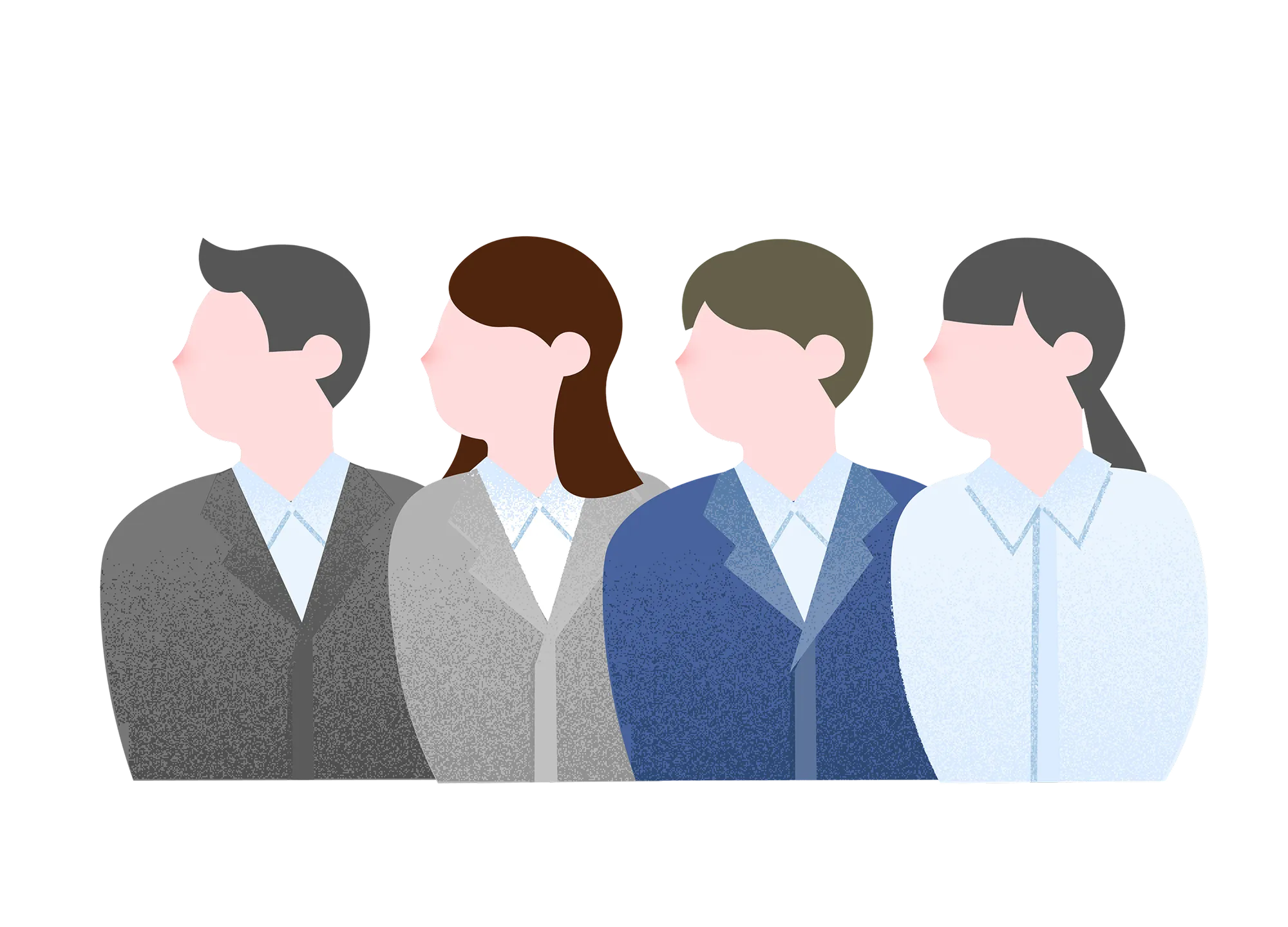 年齢構成比のイラスト